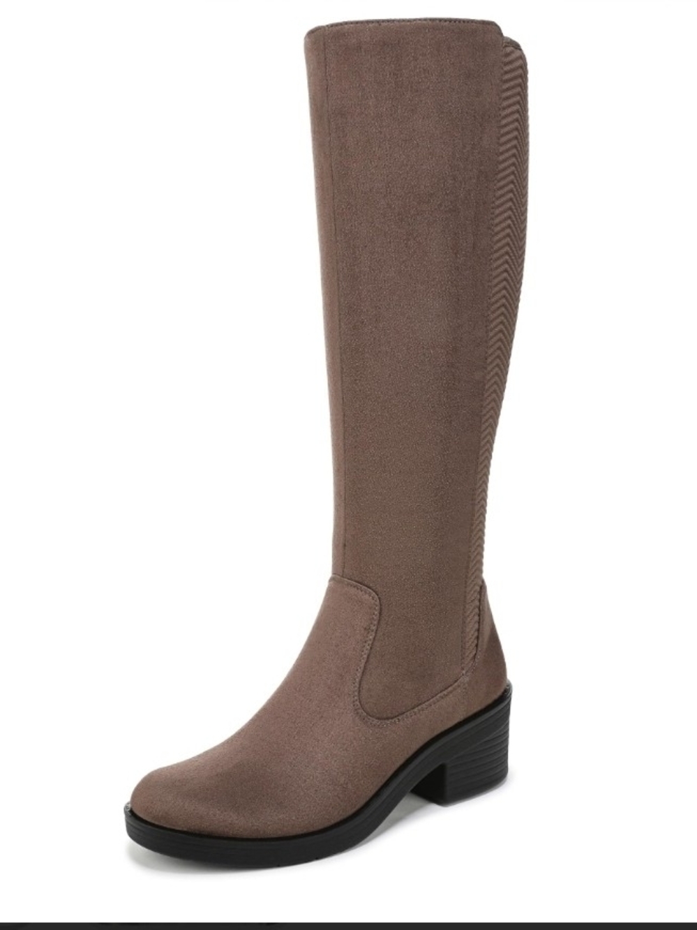 LifeStride Optimum Over The Knee Mocha Brown Block Heel Boots